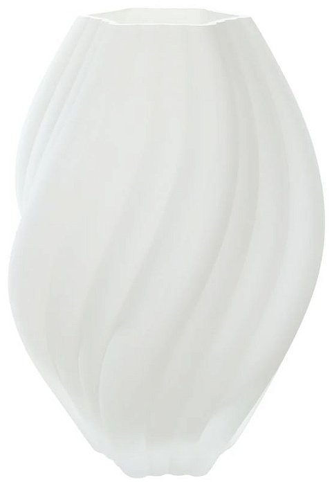 Vaso Decorativo Vidro Branco Fosco 30cm