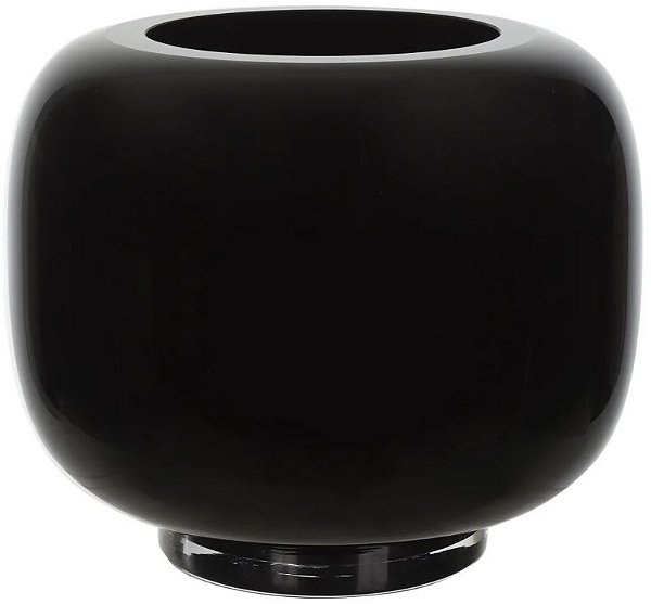 Vaso Decorativo Vidro Preto 26cm