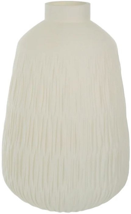 Vaso Decorativo Vidro Com Textura Bege 32,5cm
