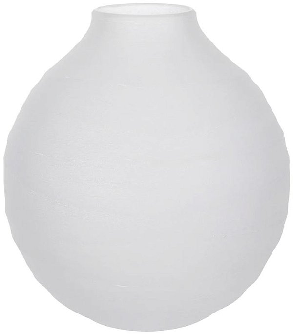 Vaso Decorativo Vidro Transparente Fosco 21cm