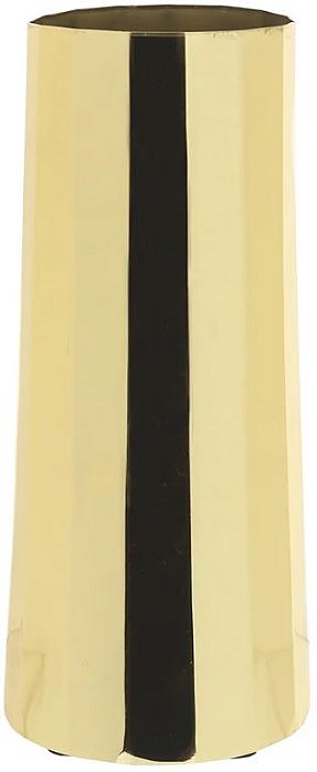 Vaso Decorativo Aco Inox Dourado 28cm