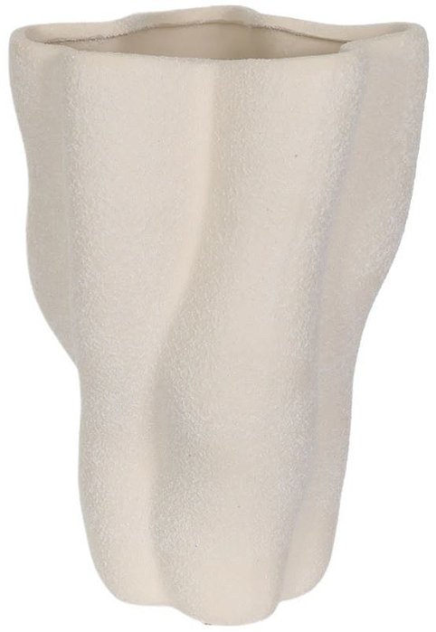 Vaso Decorativo Ceramica Organico Off White 28cm