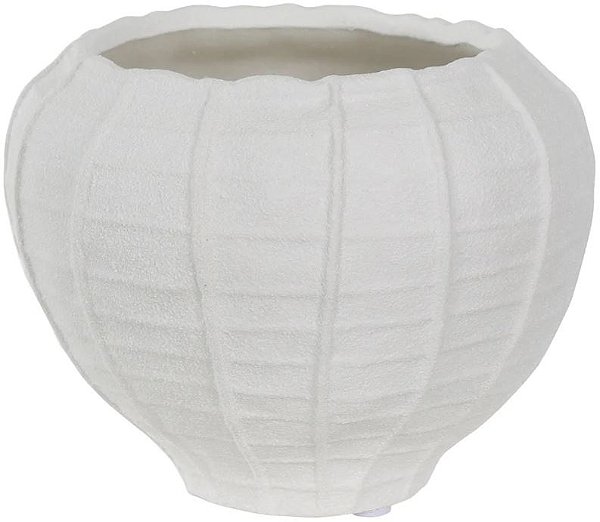 Vaso Decorativo Ceramica Organico Off White 13cm