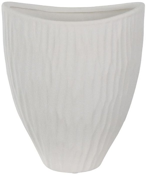 Vaso Decorativo Ceramica Organico Off White 26cm