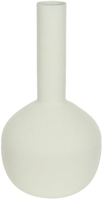 Vaso Decorativo Metal Texturizado Off White 26cm