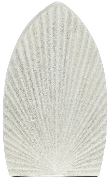 Vaso Decorativo Poliresina Folha Off White 39cm