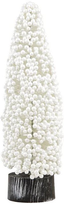 Planta Artificial Mini Arvore Natal C/Berry Branco 40cm