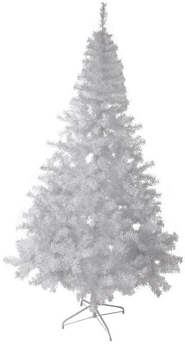 Árvore De Natal 910 Tips C/Base Metal Branco 2.1m