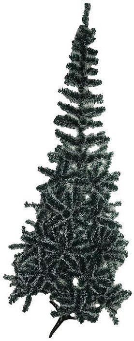 Árvore De Natal 510 Tips C/Base Plastico Verde Branco 2.1m