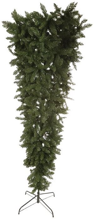 Árvore De Natal Invertida 1006 Tips C/Base Metal Verde 2.10m
