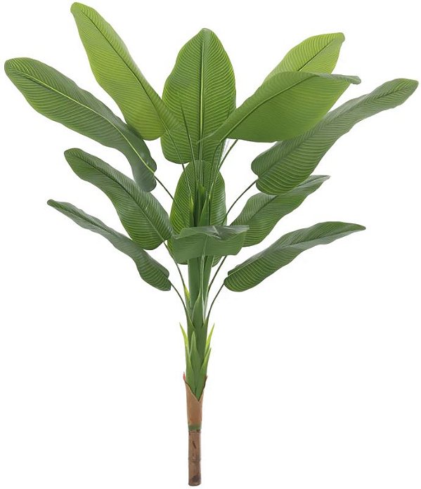 Planta Artificial Árvore Bananeira Real Toque X12 Verde 1.5m