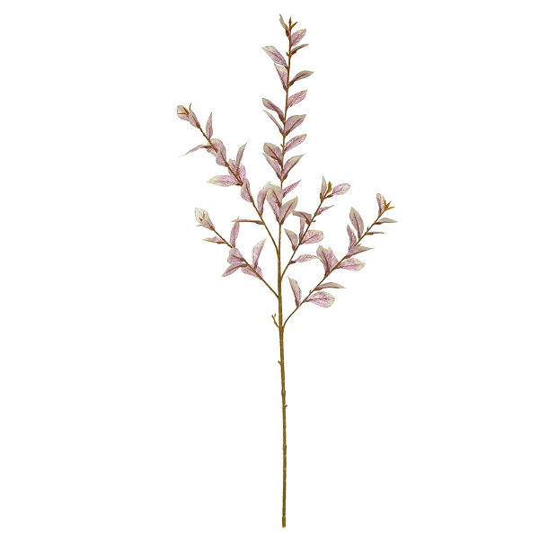 Planta Artificial Galho Folha X57 (rosa creme) 82cm