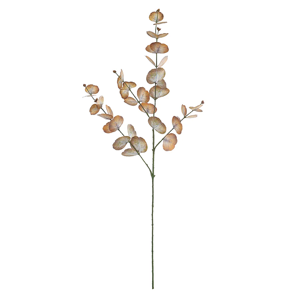 Planta Artificial Galho Eucalipto Real Toque 3D X39 (ocre outono) 85cm