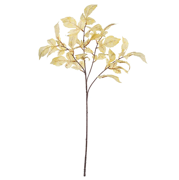 Planta Artificial Galho Folha X23 (creme outono) 86cm