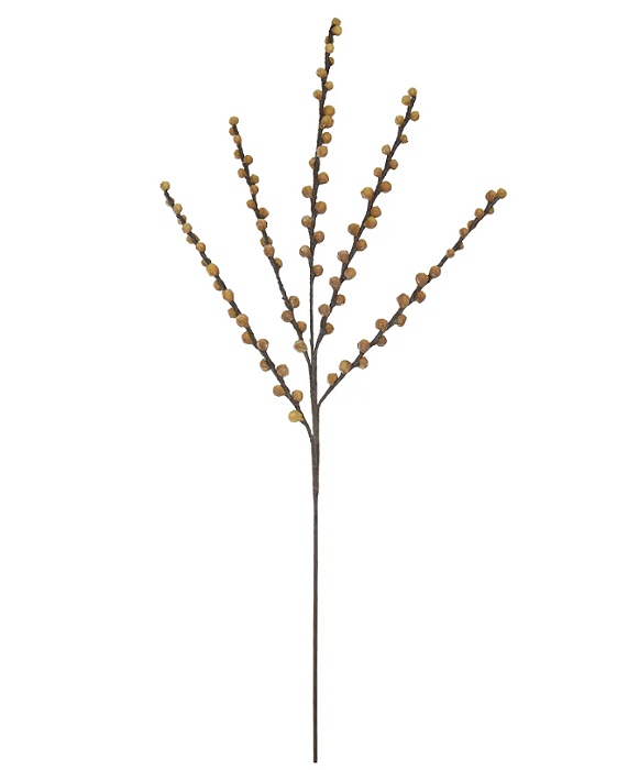 Planta Artificial Galho Sementes X100 (amarelo outono) 1,06m