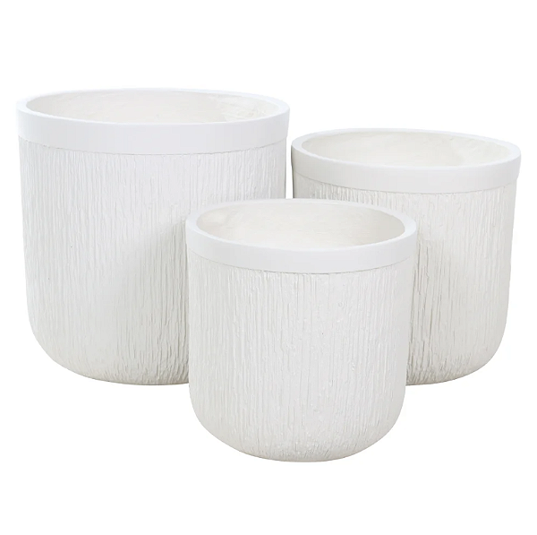 Vaso Fibrocimento C/3 UNI (off white) 39cm