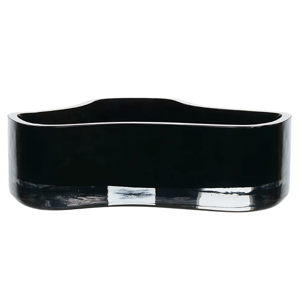 Centro De Mesa VIidro Organico (preto transparente) 8,5cm 27d