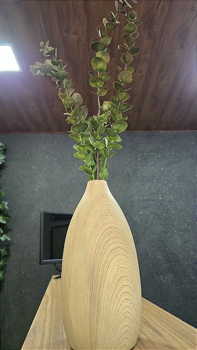 Arranjo Eucalipto Vaso Amadeirado 60cm