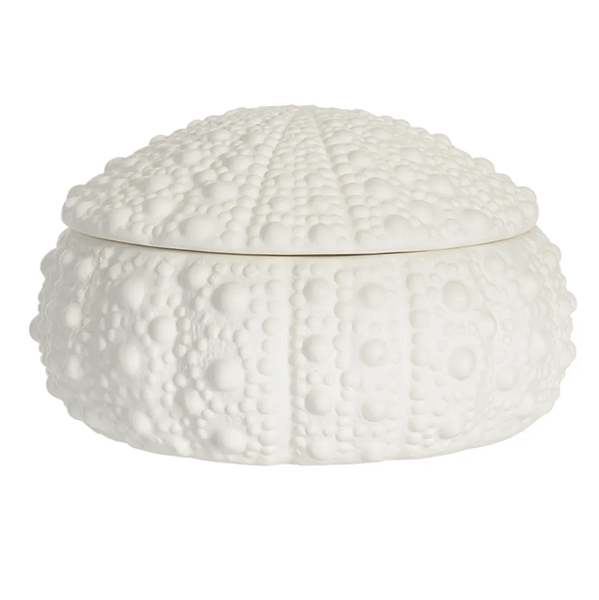 Caixa Decorativa Ceramica (branco) 10,5X18,7X18,7cm