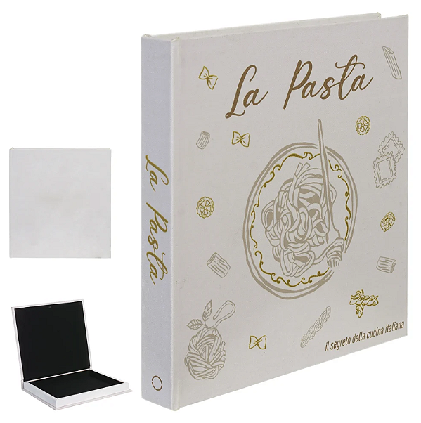 Caixa Livro Mdf La Pasta (off white) 25X23X3cm