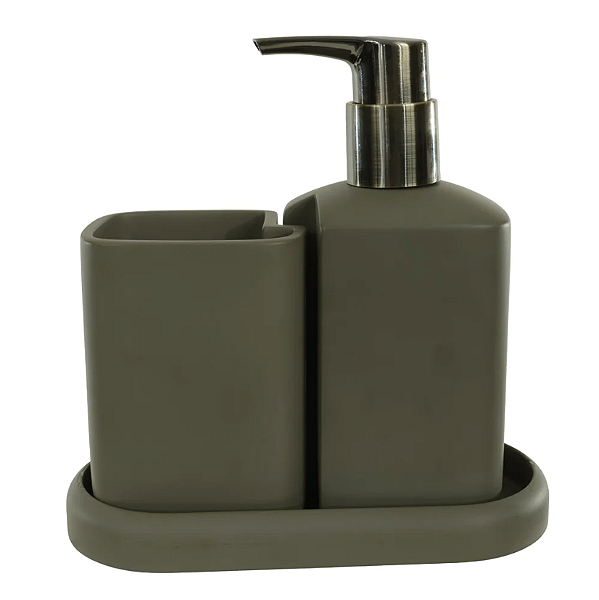 Kit Para Banheiro Poliresina 240ml C/3 Peças (verde)
