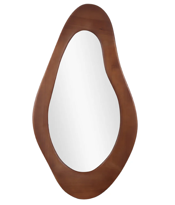 Espelho Decor Madeira Oval (marrom) 93X50X3cm