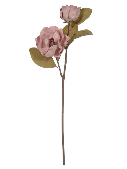 Planta Artificial Magnolia Eva X2 Rosa Outono 88cm