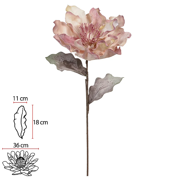 Planta Artificial Magnolia Eva (rosa bege) 1m