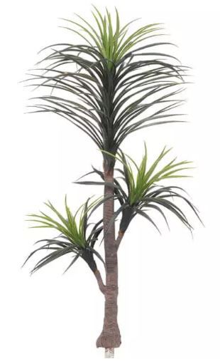 Planta Árvore Artificial Yucca Texturizada Verde 2 Tons 1,5m