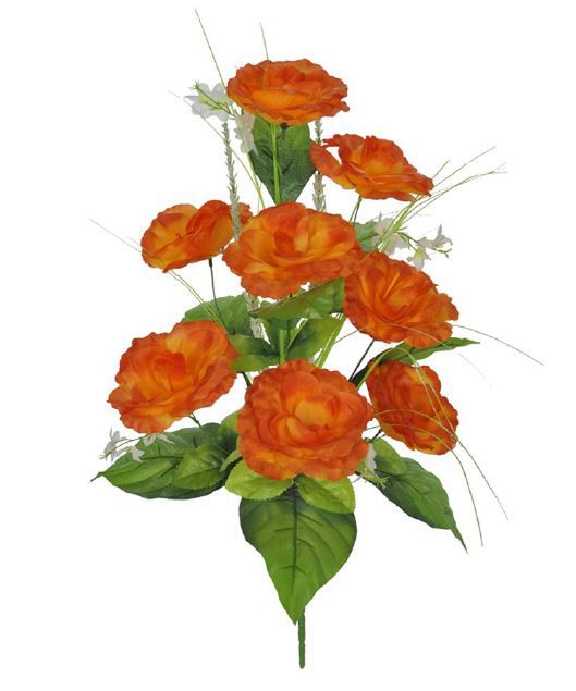 Buquê Rosa Arranjo X8 (LARANJA) 52cm