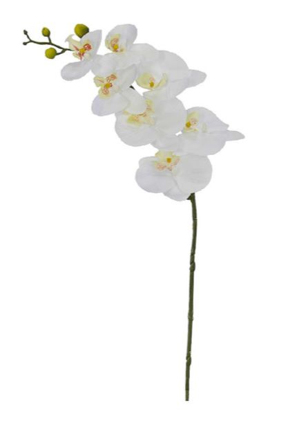 Haste Flor Artificial Orquídea Phalaenopsis Real Toque X7 73cm