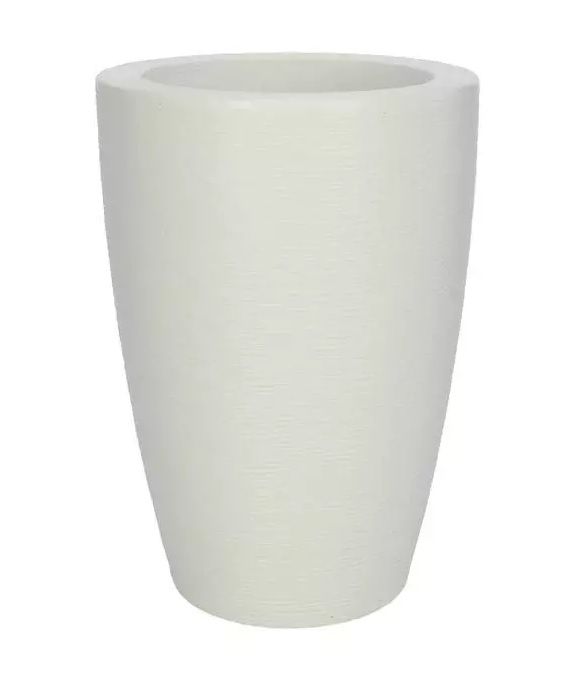 Vaso Cachepot Plástico Cônico Branco 48x34cm