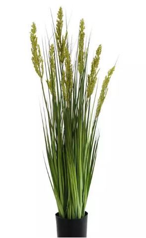 Planta Árvore Artificial Grass Grãos Verde com Vaso 90cm