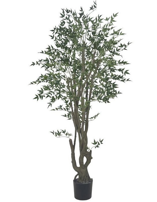 Planta Artificial A.Mini Folha Real Toque C/ Pote  X4048 (VERDE) 1,9m