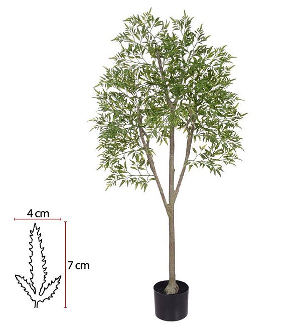 Planta Árvore Artificial Arália Verde 1,2m
