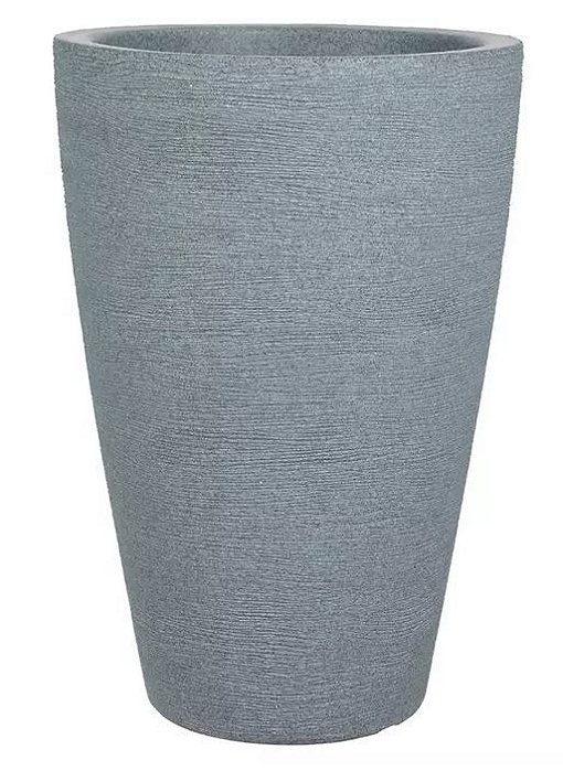 Cachepot Plástico Cônico Cinza 57x38cm