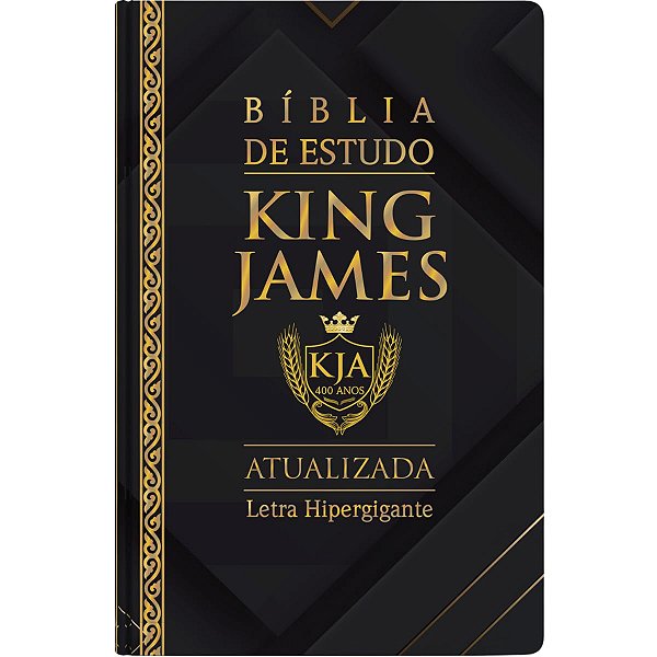 BÍBLIA KING JAMES ATUALIZADA - LETRA JUMBO - CAPA ARABESCO PRETA