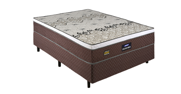COLCHÃO QUEEN STONE PLUS GAZIN MISTO ALT280 COMP1980 LARG1580  -MARROM /BRANCO