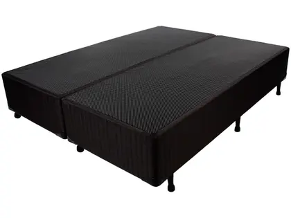 BASE QUEEN 1,58X1,98X30CM - PRETO NOBUCK