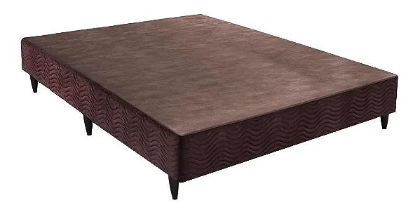 BASE CASAL 1,38X1,88X30CM - MARROM NOBUCK