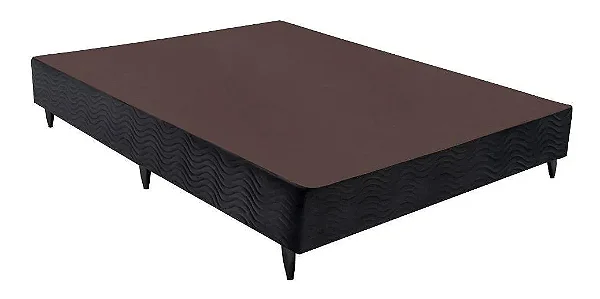 BASE CASAL  1,38X1,88X30CM - PRETO NOBUCK