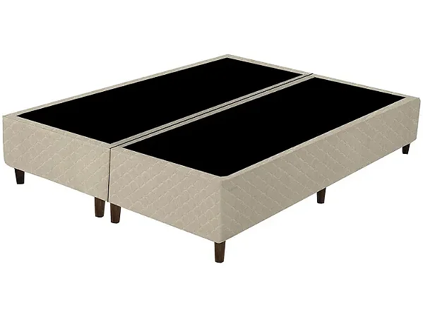 BASE BOX SUPER KING BEGE  TECIDO  42X193X203