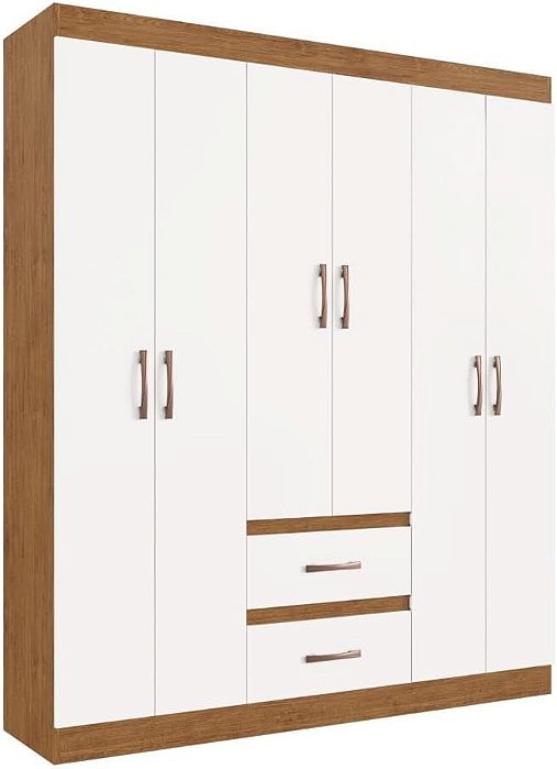 GUARDA ROUPA TEXAS 1.83X1,56X0.40 OFF WHITE /NOGUEIRA