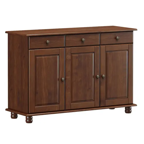 BALCÃO MADEIRA 3 PORTAS RUBI COR CAFE 1.30 x .086 x 0.43