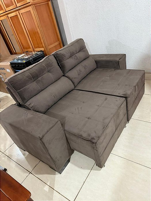 SOFÁ PARIS 2.00 TECIDO CHOCOLATE