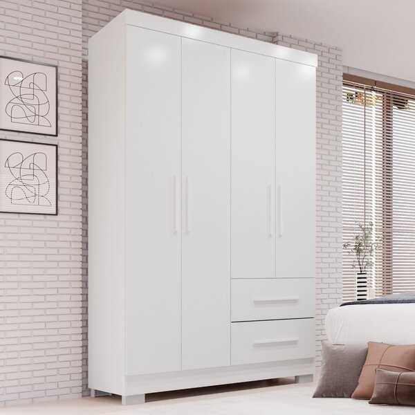 GUARDA ROUPA ESTRELA PREMIUM 4 PTS C/06 PES - S/ESP - BRANCO