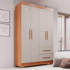 GUARDA ROUPA ESTRELA PREMIUM 4 PTS C/06 PES - S/ESP - CINAMONO/OFF