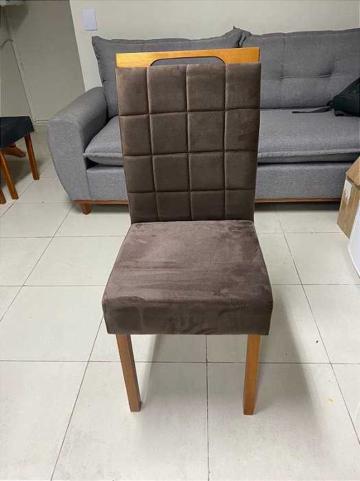 CADEIRA ROMA PLUS - MARROM TEC 509 MEL C/ PEGADOR