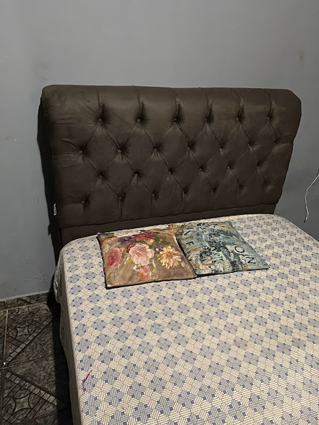 CABECEIRA SOLTEIRO 0,88 - MARROM / NOBUCK