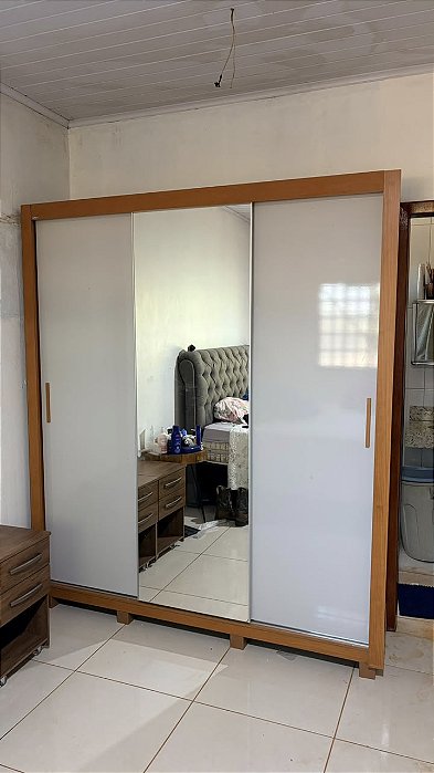 GUARDA ROUPA CLARA GLASS FAM 1 - ROD CIN-OFF